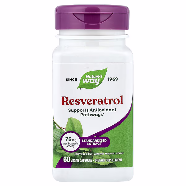Nature's Way, Resveratrol, 60 Vegan Capsules