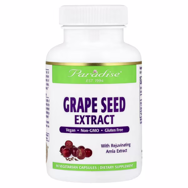 Paradise Herbs, Grape Seed Extract , 90 Vegetarian Capsules