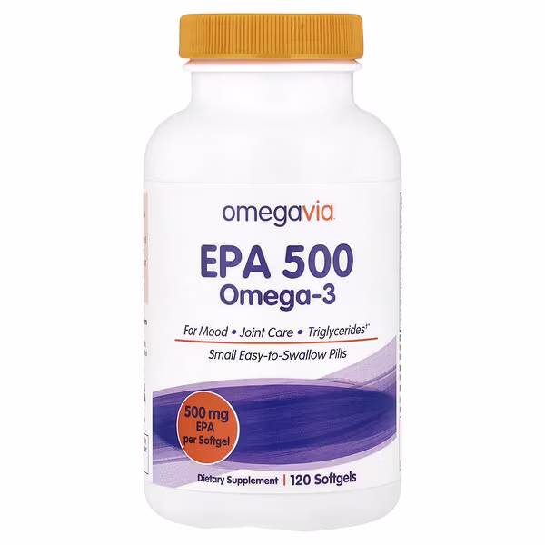 OmegaVia, EPA 500, Omega-3, 500 mg, 120 Softgels