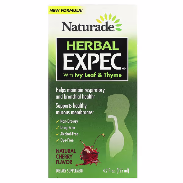 Naturade, Herbal EXPEC with Ivy Leaf & Thyme, Natural Cherry, 4.2 fl oz (125 ml)