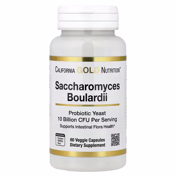 California Gold Nutrition, Saccharomyces Boulardii, 60 Veggie Capsules (5 Billion CFU per Capsule)
