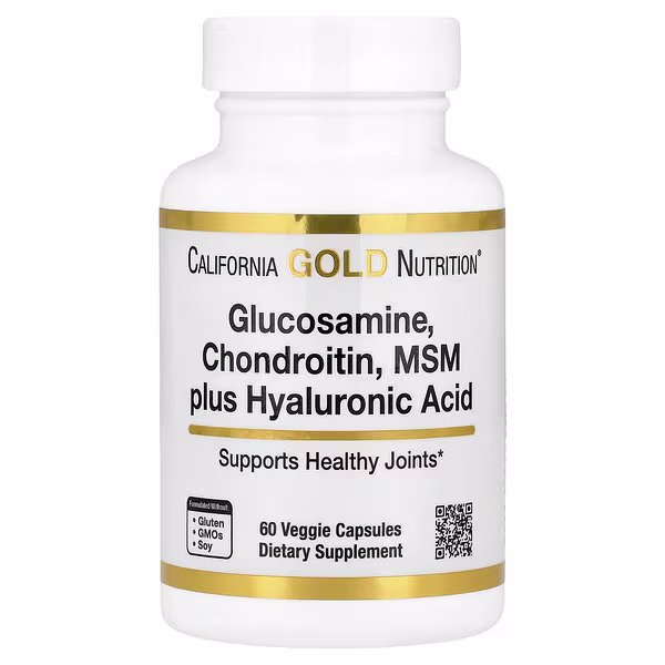 California Gold Nutrition, Glucosamine, Chondroitin, MSM plus Hyaluronic Acid, 60 Veggie Capsules