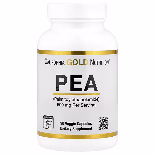 California Gold Nutrition, PEA (Palmitoylethanolamide), 90 Veggie Capsules (300 mg per Capsule)