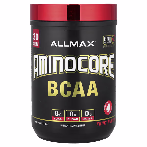 ALLMAX, AMINOCORE™ BCAA, Fruit Punch, 0.76 lbs (345 g)