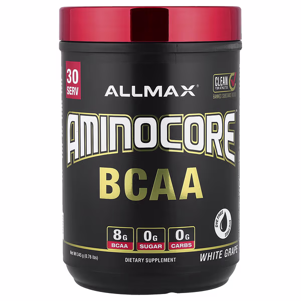 ALLMAX, AMINOCORE™ BCAA, White Grape, 0.76 lbs (345 g)