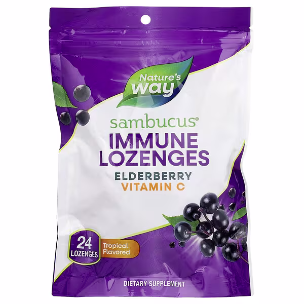Nature's Way, Sambucus® Immune Lozenges, Tropical, 24 Lozenges