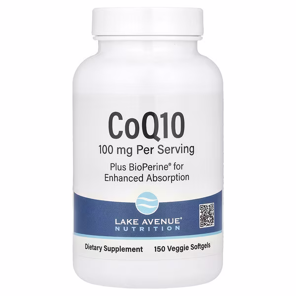 Lake Avenue Nutrition, CoQ10 with Bioperine® Black Pepper Extract, 150 Veggie Softgels