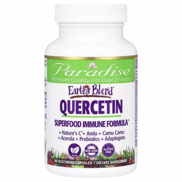 Paradise Herbs, Earth's Blend, Quercetin, 90 Vegetarian Capsules