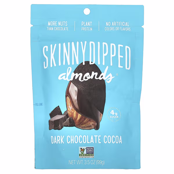 SkinnyDipped, Dark Chocolate Cocoa Almonds, 3.5 oz (99 g)