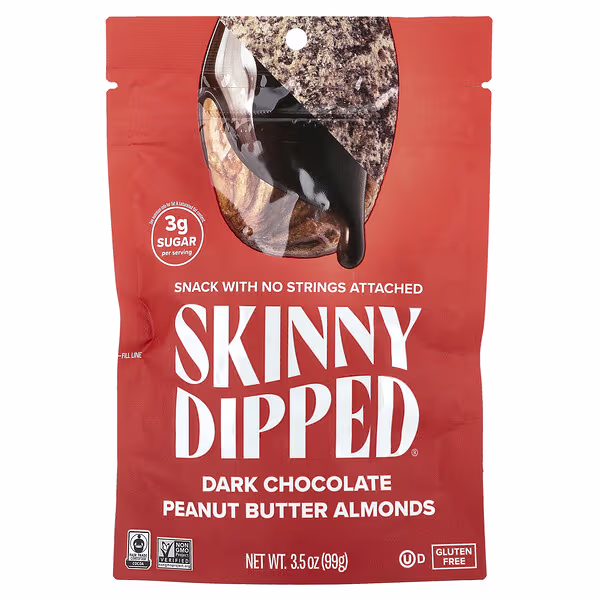 SkinnyDipped, Dark Chocolate Peanut Butter Almonds, 3.5 oz (99 g)
