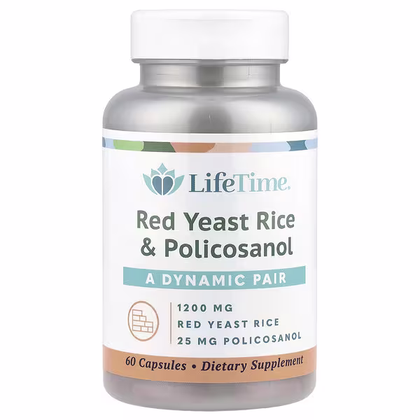 LifeTime Vitamins, Red Yeast Rice & Policosanol, 60 Capsules
