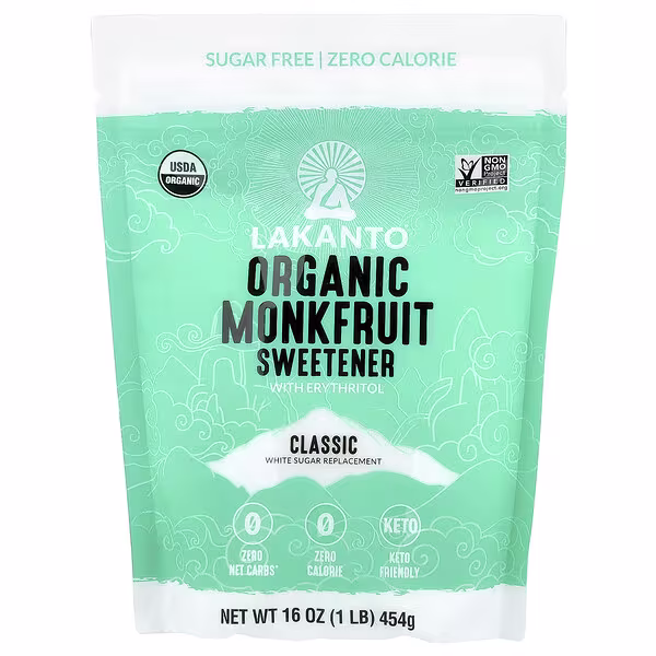 Lakanto, Organic Monkfruit Sweetener, 1 lb (454 g)