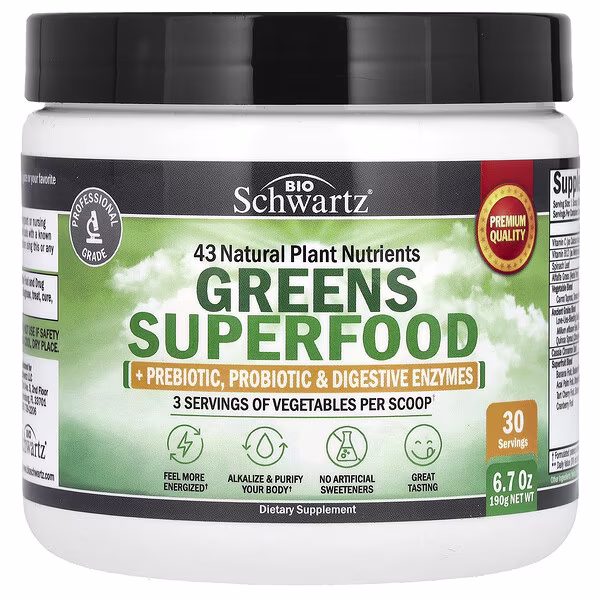 BioSchwartz, Greens Superfood, 6.7 oz (190 g)