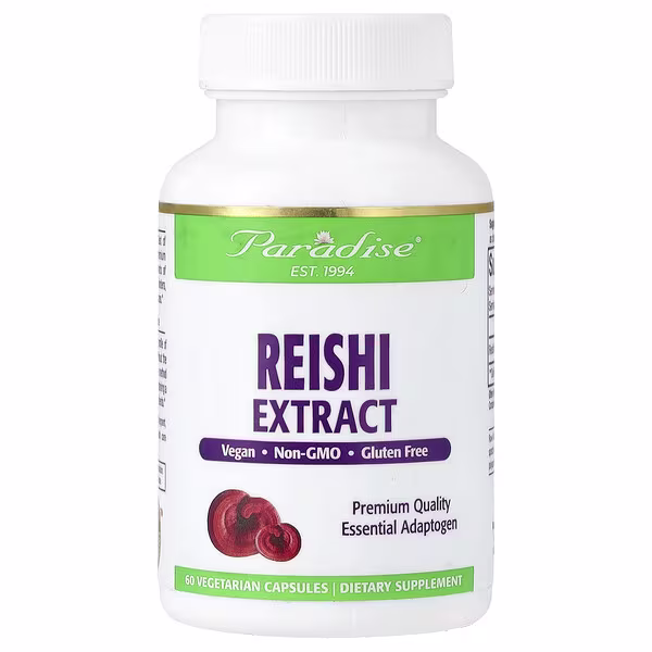 Paradise Herbs, Reishi Extract, 60 Vegetarian Capsules (400 mg per Capsule)