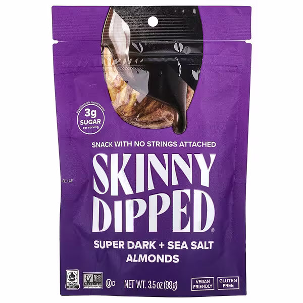SkinnyDipped, Super Dark + Sea Salt Almonds, 3.5 oz (99 g)