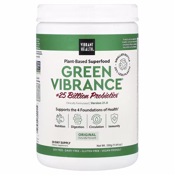 Vibrant Health, Green Vibrance® +25 Billion Probiotics, Version 21.0, Original, 11.64 oz (330 g)