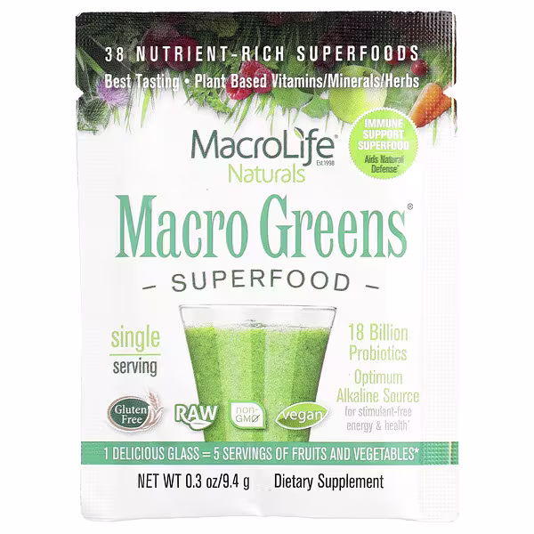 Macrolife Naturals, Macro Greens®, Superfood, 0.3 oz (9.4 g)