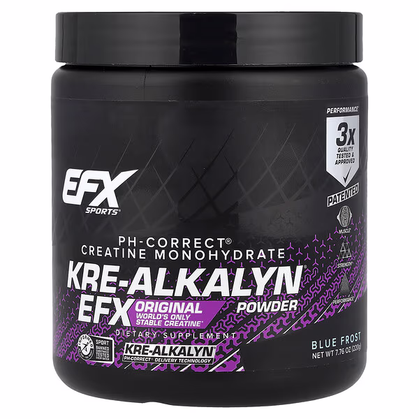 EFX Sports, Kre-Alkalyn EFX Powder, Blue Frost, 7.76 oz (220 g)