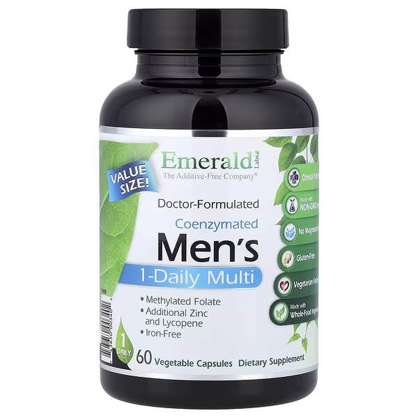 Emerald Laboratories, Coenzymated Men's 1-Daily Multi, 60 Vegetable Capsules
