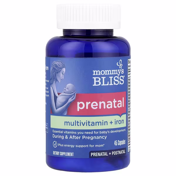 Mommy's Bliss, Prenatal Multivitamin + Iron, 45 Capsules