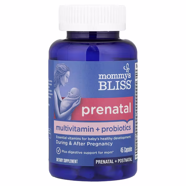 Mommy's Bliss, Prenatal Multivitamin + Probiotics, 45 Capsules