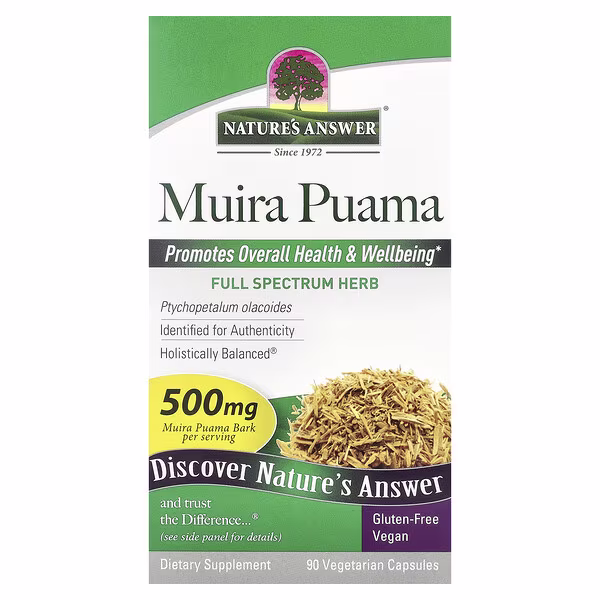 Nature's Answer, Muira Puama, 90 Vegetarian Capsules (250 mg per Capsule)