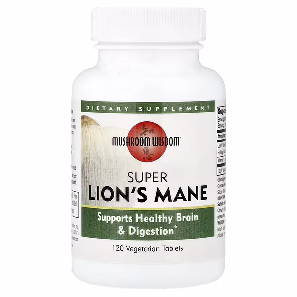 Mushroom Wisdom, Super Lion's Mane, 120 Vegetarian Tablets