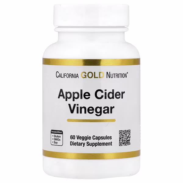 California Gold Nutrition, Apple Cider Vinegar, 60 Veggie Capsules (450 mg per Capsule)