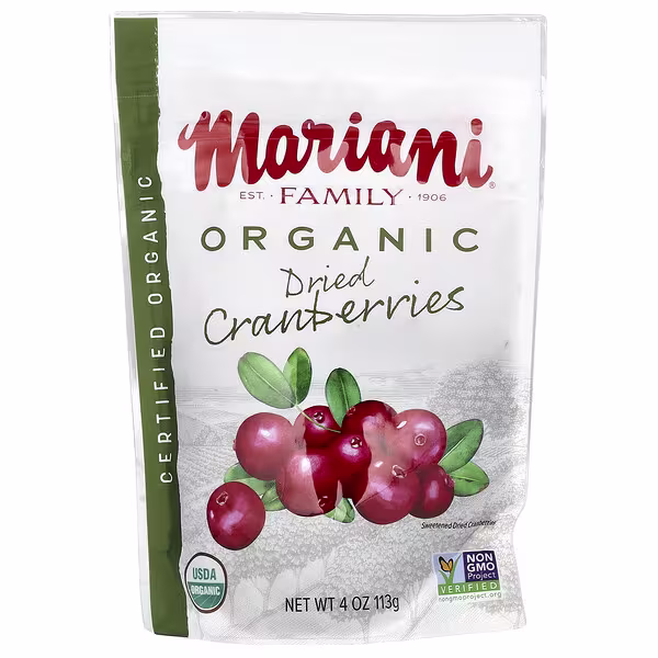 Mariani, Organic Dried Cranberries, 4 oz (113 g)