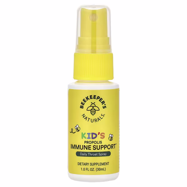 Beekeeper's Naturals, Kids, Propolis Immune Support, Daily Throat Spray, 1 fl oz (30 ml)