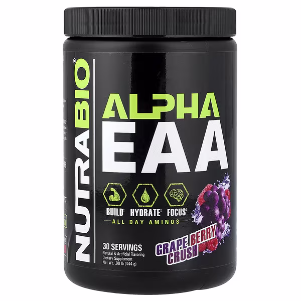 NutraBio, Alpha EAA, Grape Berry Crush, 0.98 lb (444 g)