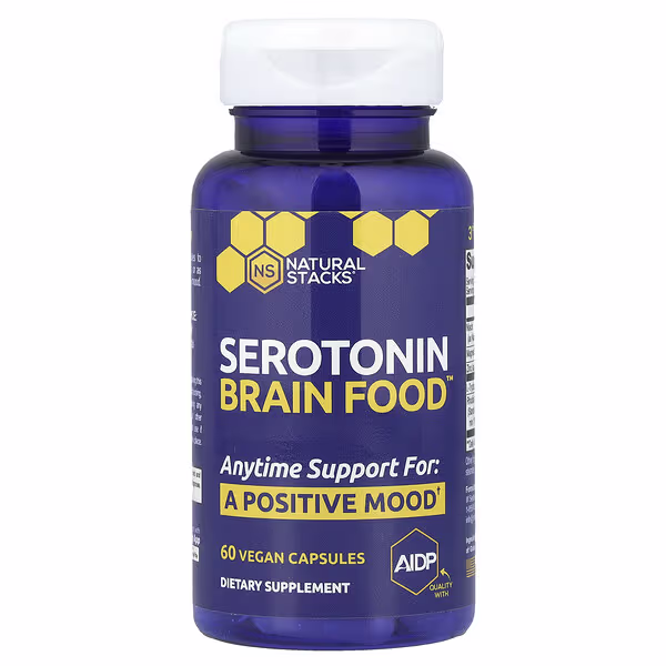 Natural Stacks, Serotonin Brain Food™, 60 Vegan Capsules