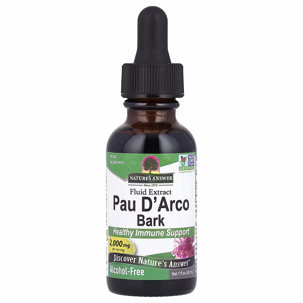 Nature's Answer, Pau D' Arco Bark, Alcohol-Free, 2,000 mg, 1 fl oz (30 ml)