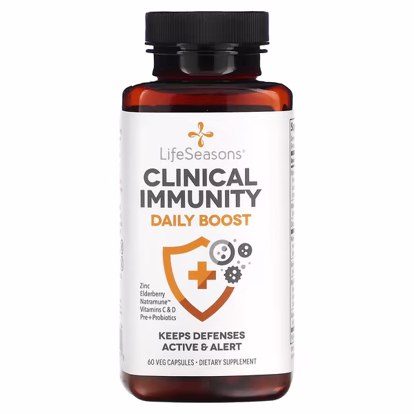 LifeSeasons, Clinical Immunity, Daily Boost, 60 Veg Capsules
