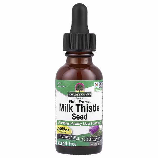 Nature's Answer, Milk Thistle Seed, Fluid Extract, Alcohol-Free, 2,000 mg, 1 fl oz (30 ml)
