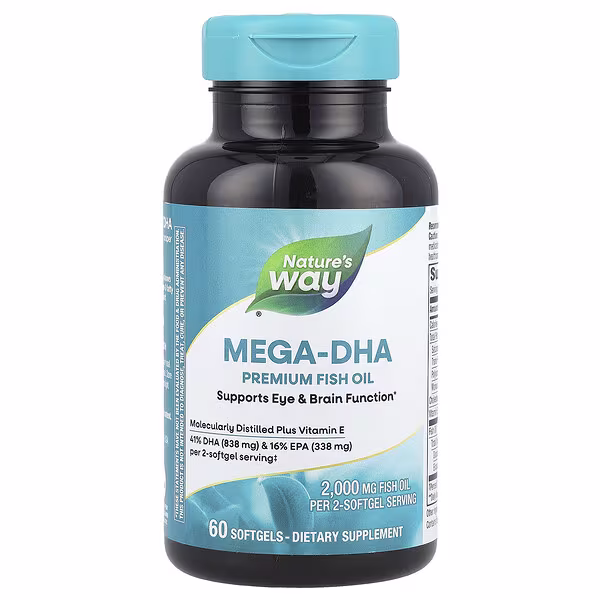 Nature's Way, Mega-DHA Premium Fish Oil, 60 Softgels