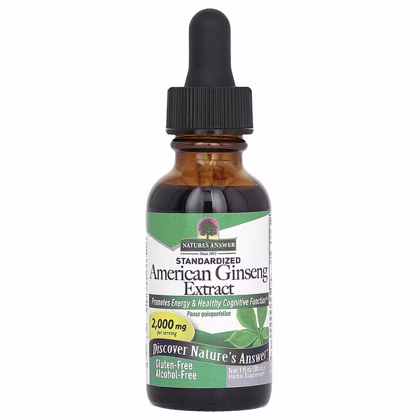 Nature's Answer, Standardized American Ginseng Extract, Alcohol-Free, 2,000 mg, 1 fl oz (30 ml)