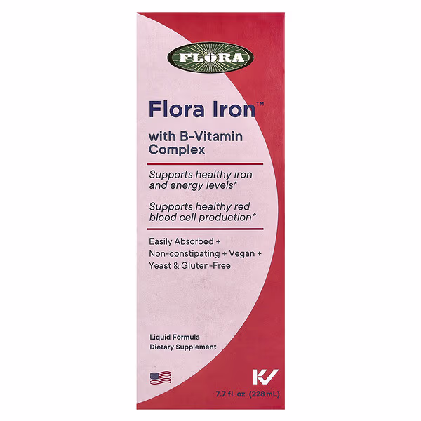 Flora, Iron with B-Vitamin Complex, 7.7 fl oz (228 ml)