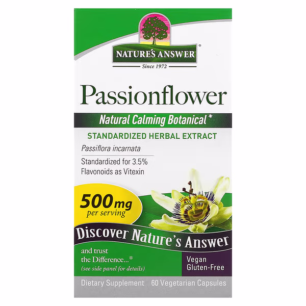 Nature's Answer, Passionflower, 60 Vegetarian Capsule (250 mg per Capsule)