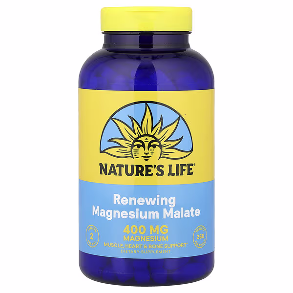 Nature's Life, Renewing Magnesium Malate, 250 Tablets (200 mg per Tablet)