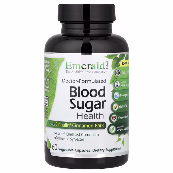 Emerald Laboratories, Blood Sugar Health, 60 Vegetable Capsules