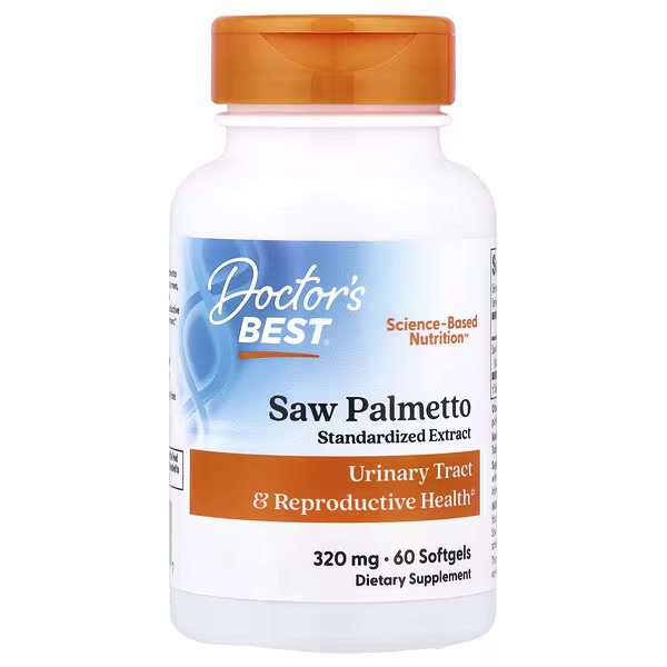 Doctor's Best, Saw Palmetto, Standardized Extract, 320 mg, 60 Softgels