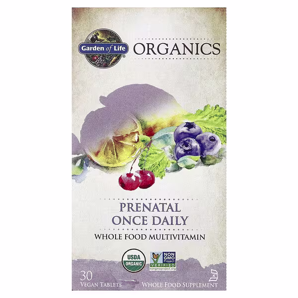 Garden of Life, Organics, Prenatal Once Daily, 30 Vegan Tablets