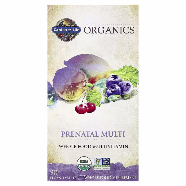 Garden of Life, Organics, Prenatal Multi, 90 Vegan Tablets