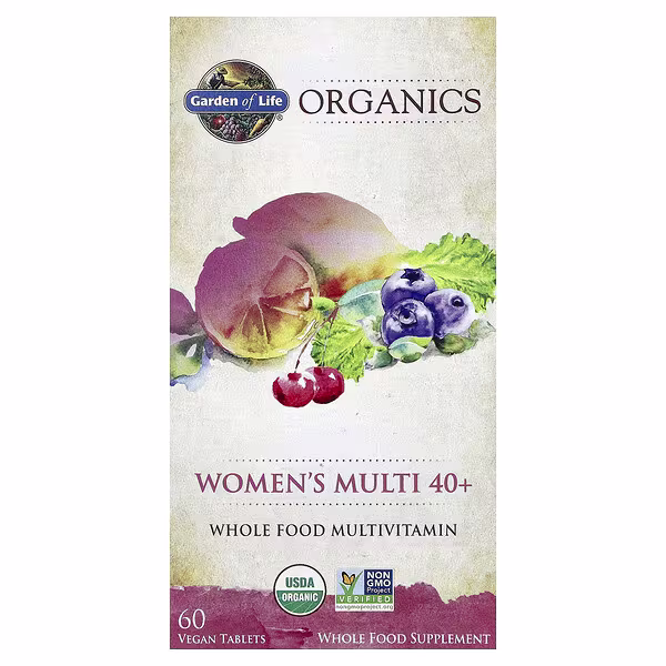 Garden of Life, Organics, Women's Multi 40+, 60 Vegan Tablets