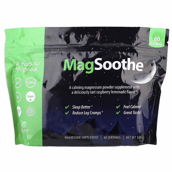 Jigsaw Health, MagSoothe™, Tart Raspberry Lemonade, 60 Packets, 5.5 g Each
