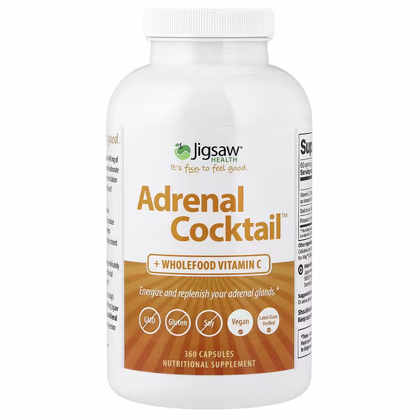 Jigsaw Health, Adrenal Cocktail™ + Wholefood Vitamin C, 360 Capsules
