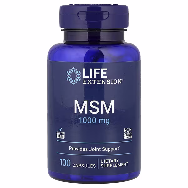 Life Extension, MSM, 100 Capsules (1,000 mg per Capsule)
