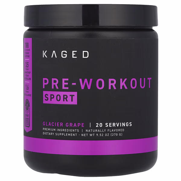 Kaged, Pre-Workout, Sport, Glacier Grape, 9.52 oz (270 g)