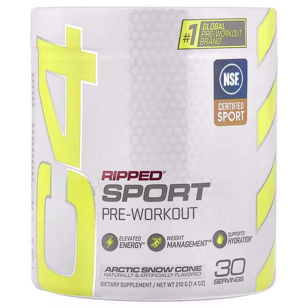 C4 / Cellucor, C4 Ripped® Sport, Pre-Workout, Arctic Snow Cone, 7.4 oz (210 g)